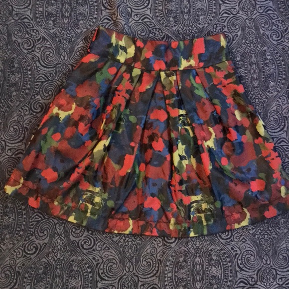 Multi-color high waist skirt - Picture 1 of 7